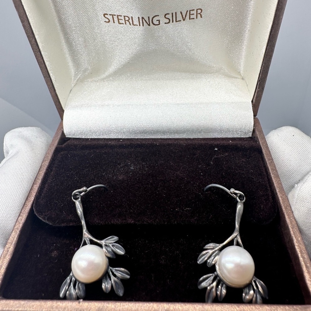 Sterling Silver Pearl Earrings